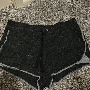DARK GREY & RED SOFT ATHLETIC SHORTS